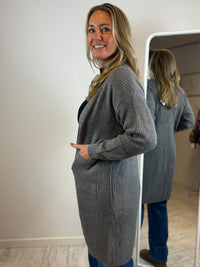 Bibi - lang vest grijs