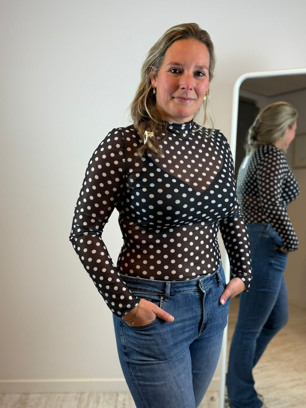 Pomme mesh top - Zwart 🖤