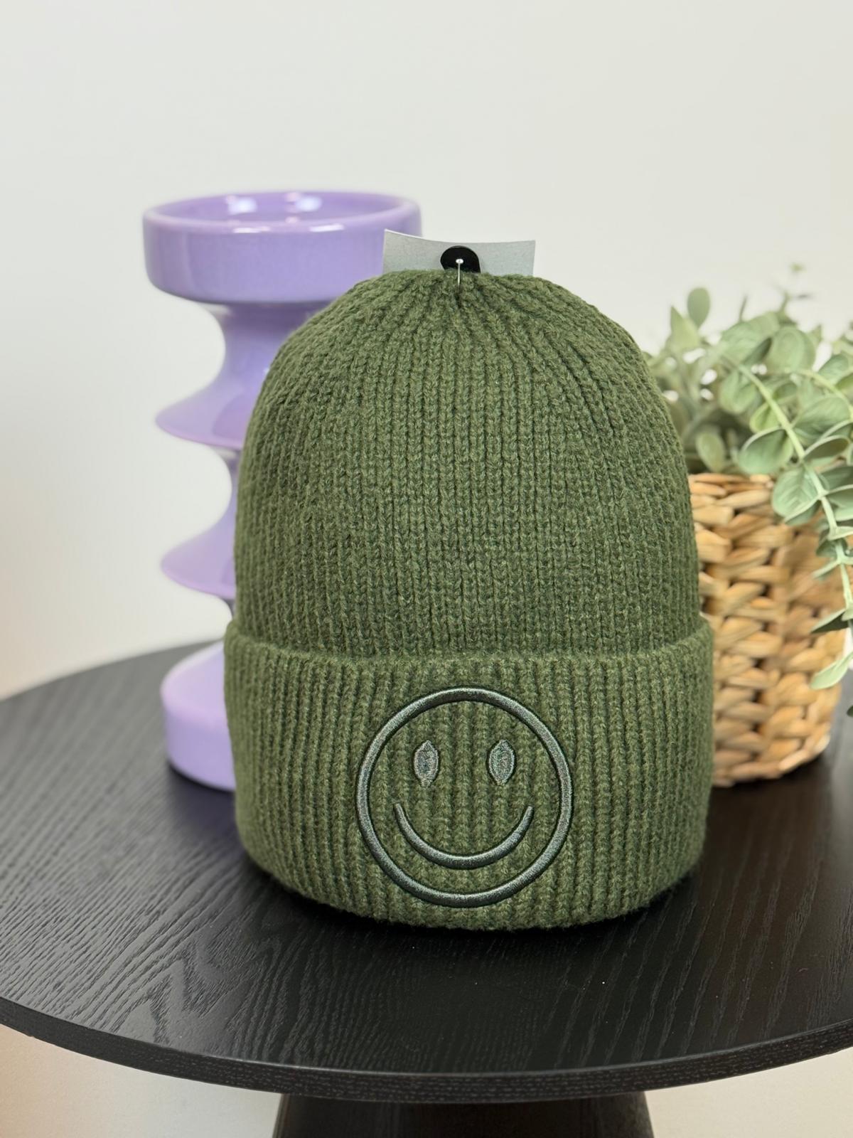 Muts smiley - Donkergroen ☺