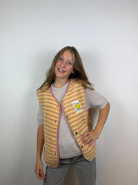 Loïs gilet - Geel-Roze 💛🩷☺