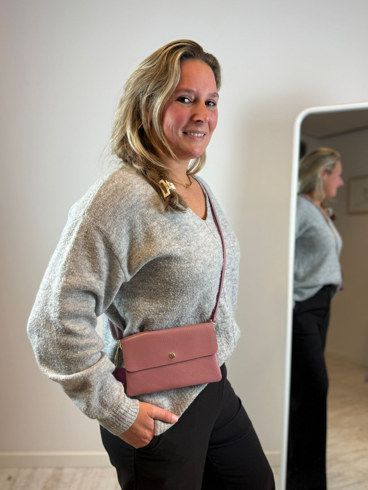 Misa Crossbody - Dusty Pink 🩷