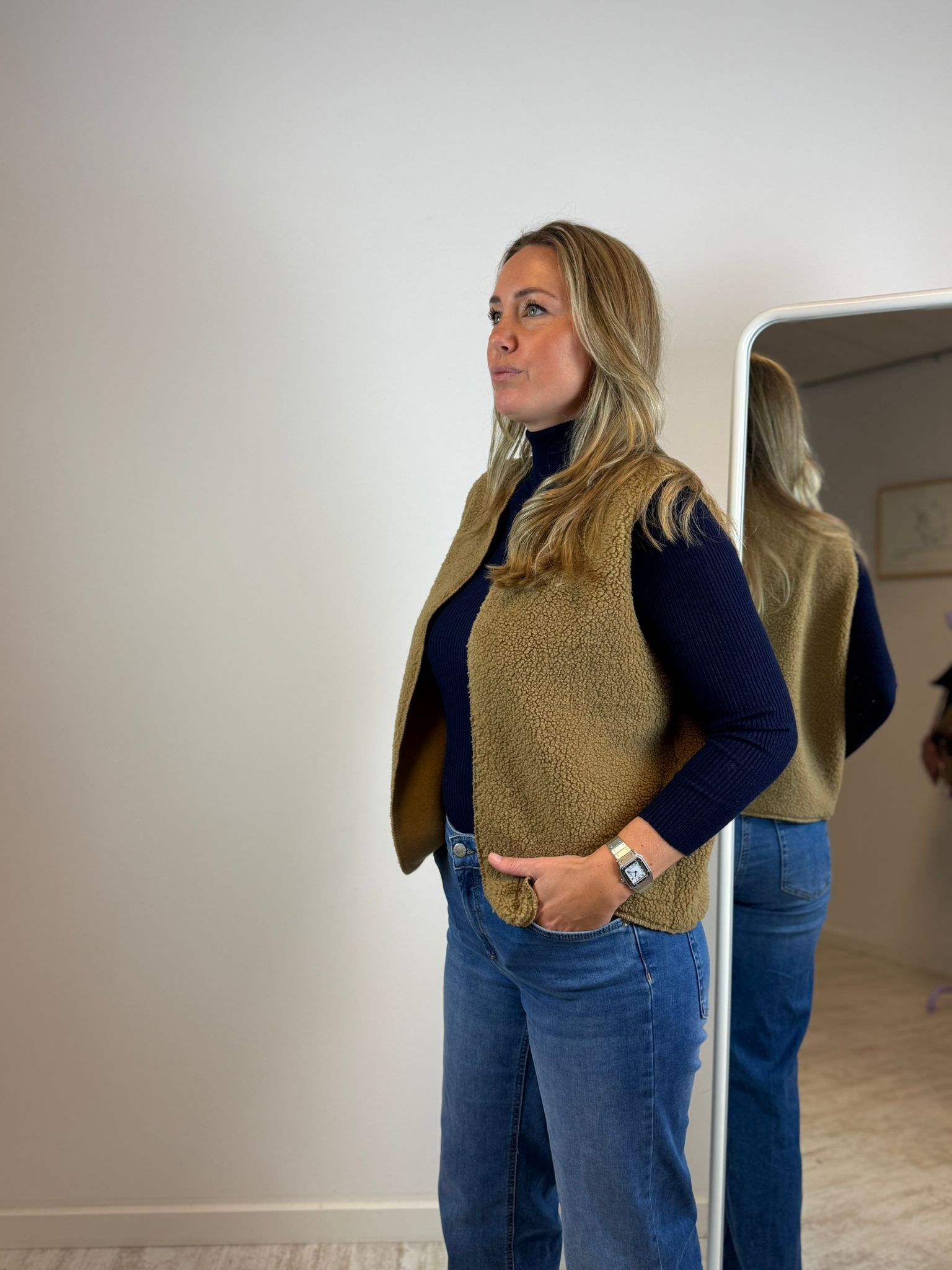 Lou teddy gilet - camel 🤎