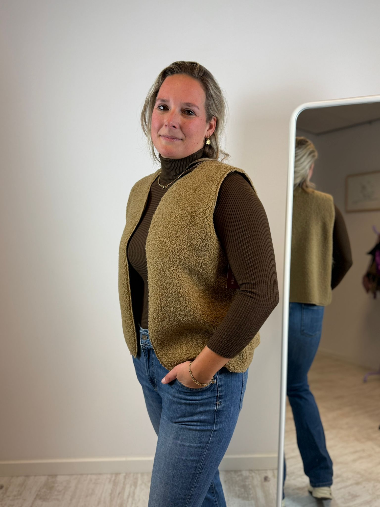 Lou teddy gilet - camel 🤎