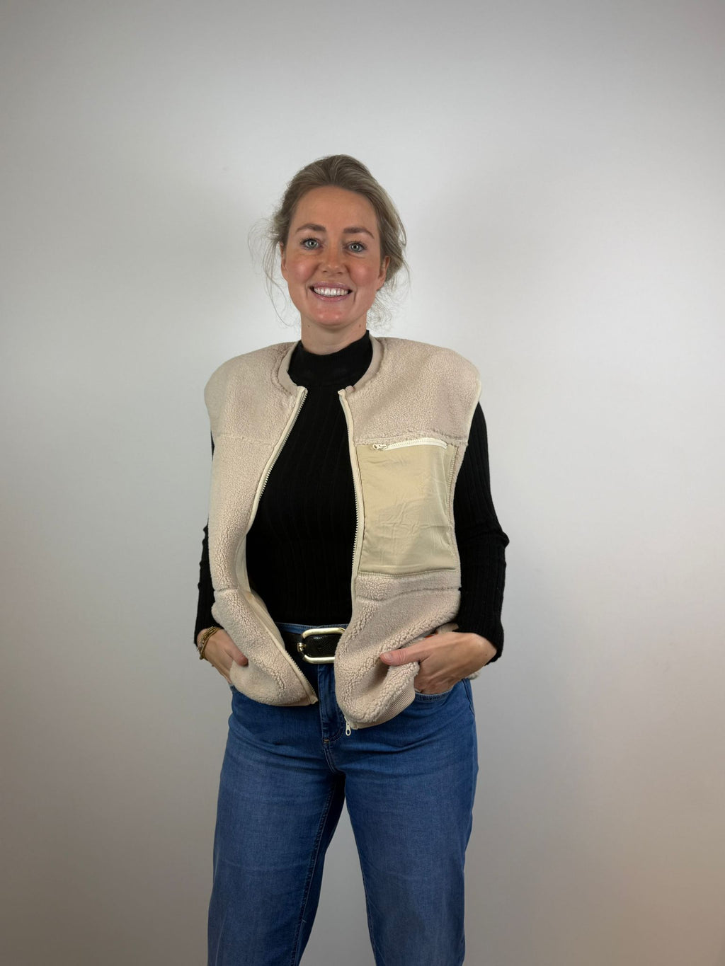 Suus teddy bodywarmer - Ecru 🤍