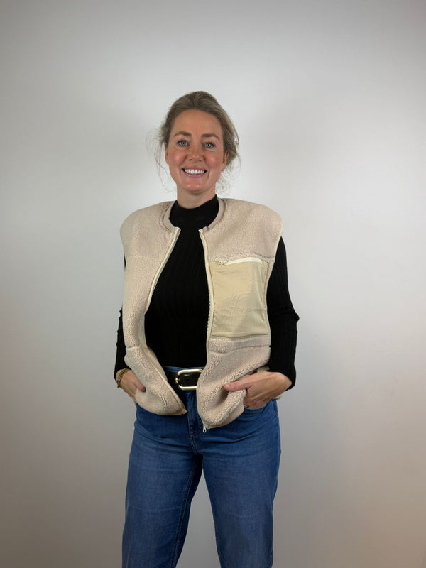 Suus teddy bodywarmer - Ecru 🤍