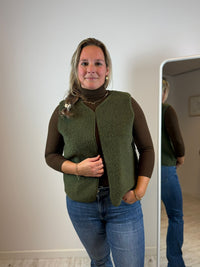 Lou teddy gilet - groen 💚