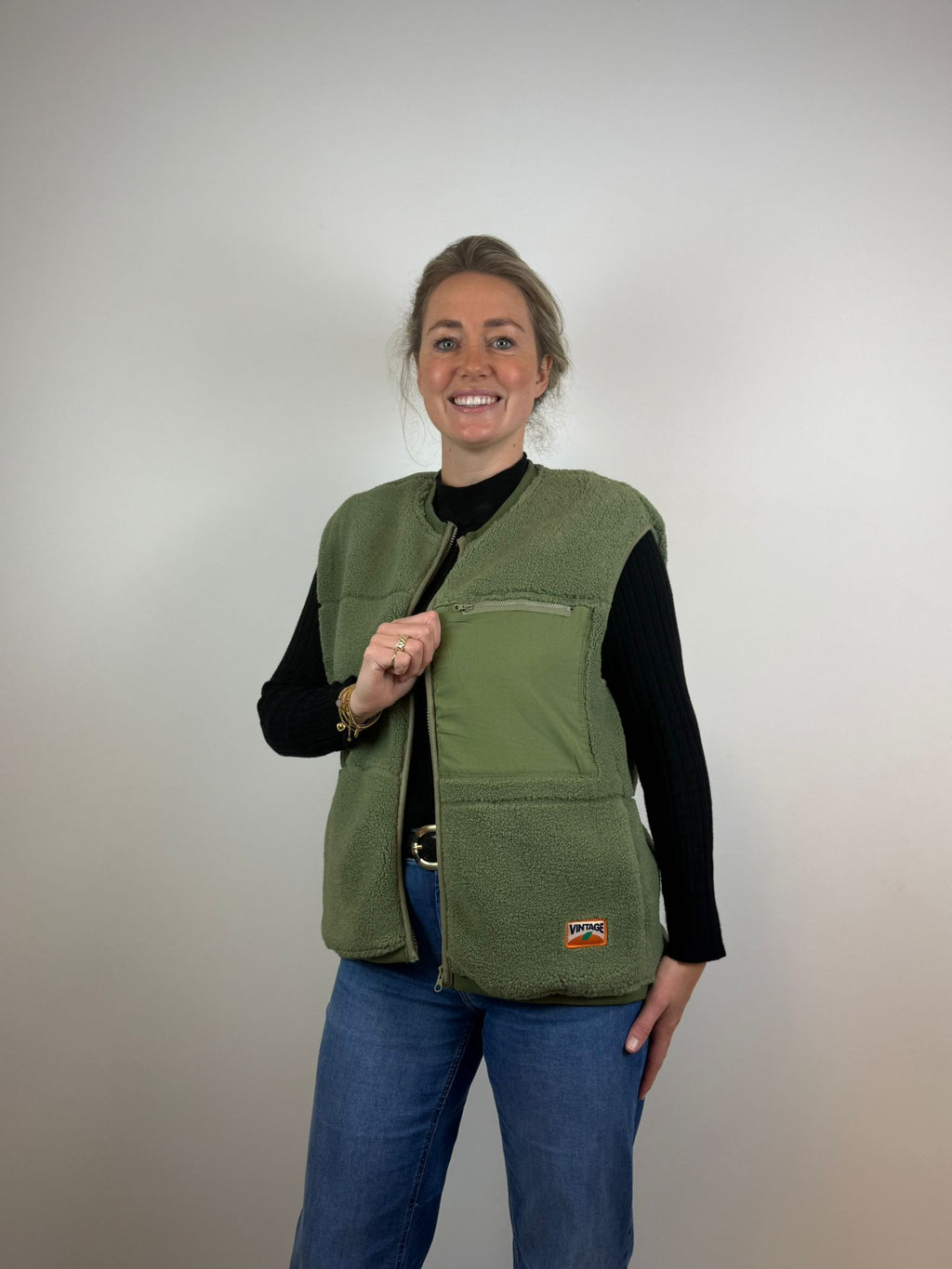 Suus teddy bodywarmer - Mosgroen 💚