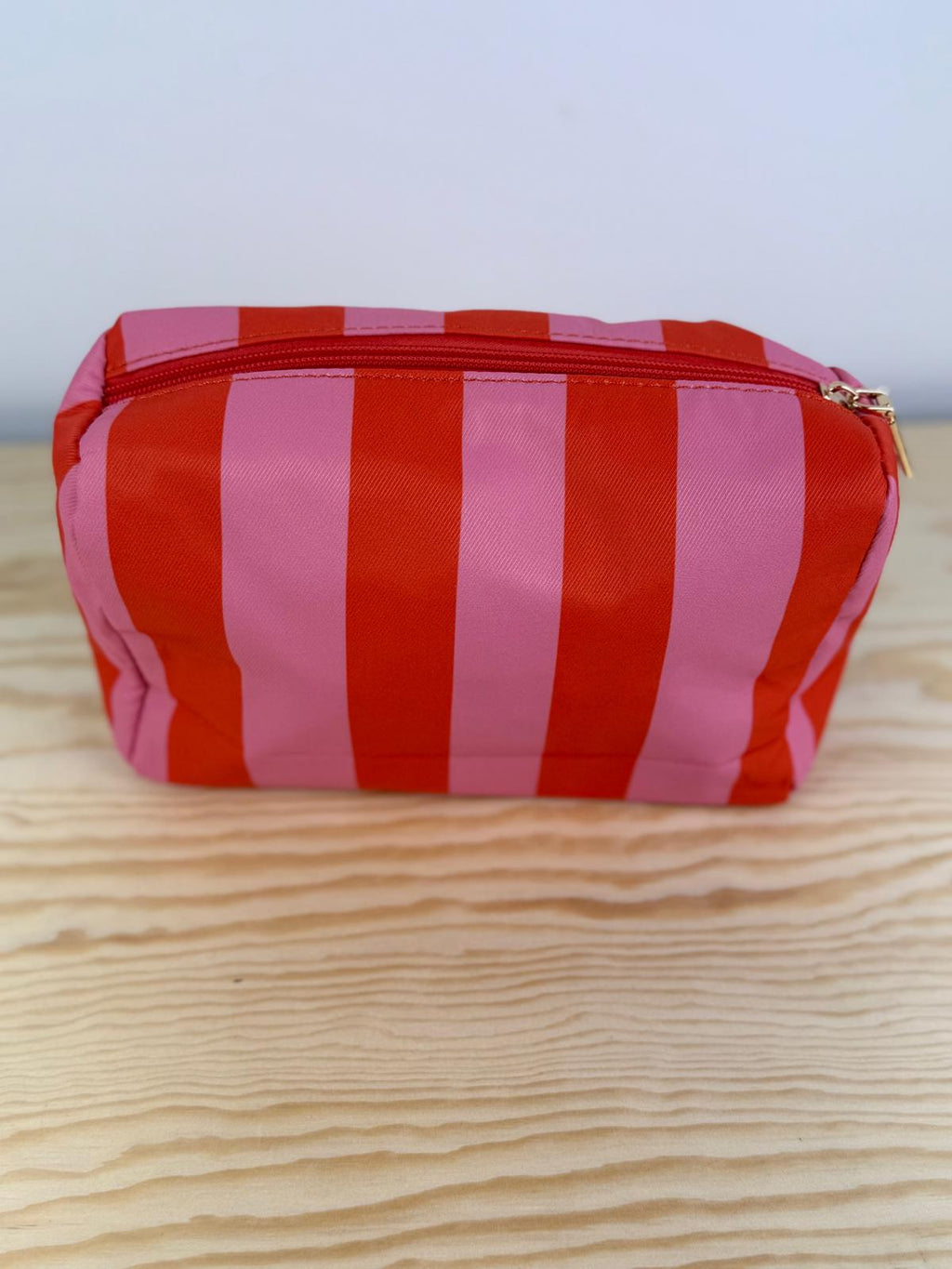 Millie toilettas - Oranje-Roze streep