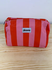 Millie toilettas - Oranje-Roze streep